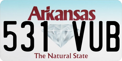 AR license plate 531VUB
