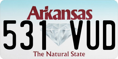 AR license plate 531VUD