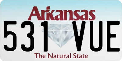 AR license plate 531VUE