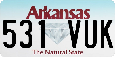 AR license plate 531VUK