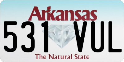AR license plate 531VUL