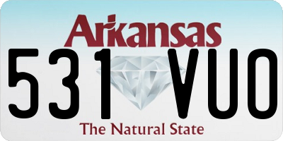 AR license plate 531VUO