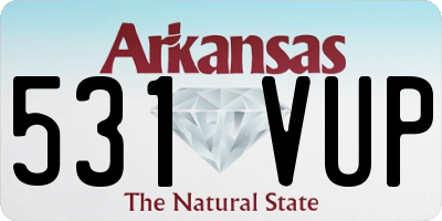 AR license plate 531VUP
