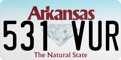 AR license plate 531VUR