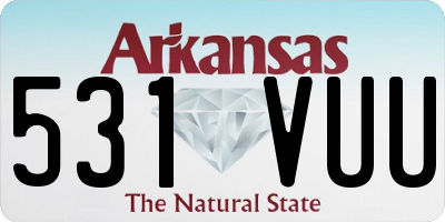 AR license plate 531VUU