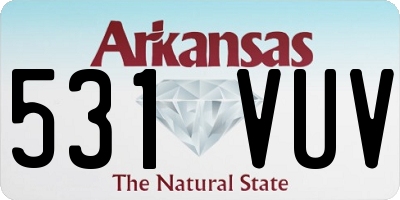 AR license plate 531VUV
