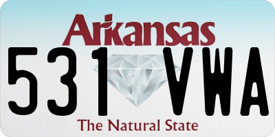AR license plate 531VWA