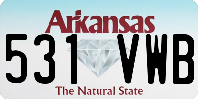 AR license plate 531VWB