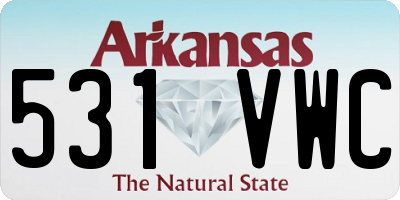 AR license plate 531VWC