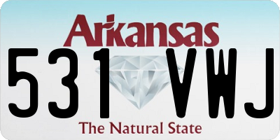 AR license plate 531VWJ