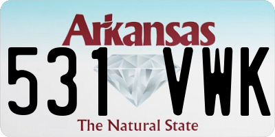 AR license plate 531VWK