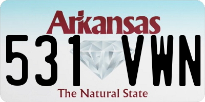 AR license plate 531VWN