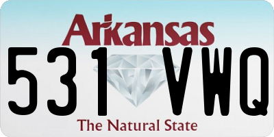 AR license plate 531VWQ