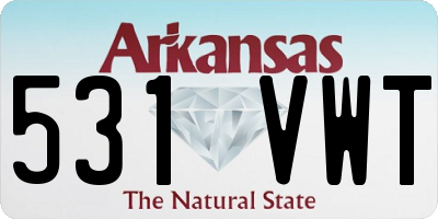 AR license plate 531VWT