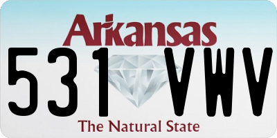 AR license plate 531VWV