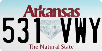 AR license plate 531VWY