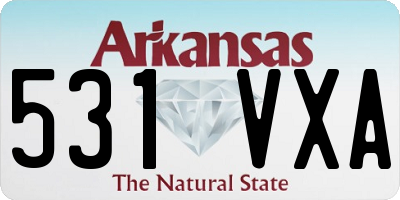 AR license plate 531VXA