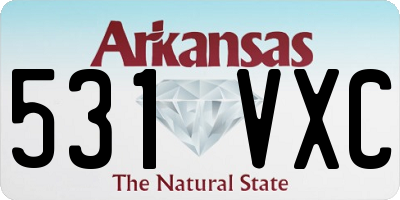 AR license plate 531VXC