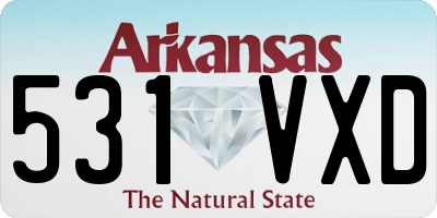 AR license plate 531VXD
