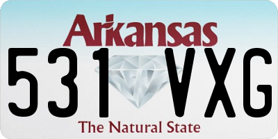 AR license plate 531VXG
