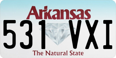 AR license plate 531VXI