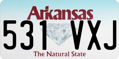 AR license plate 531VXJ