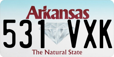 AR license plate 531VXK