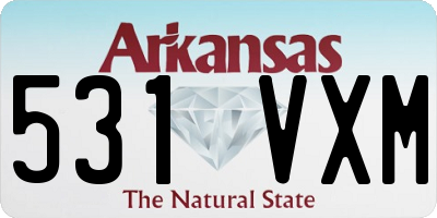 AR license plate 531VXM
