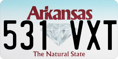 AR license plate 531VXT