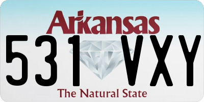 AR license plate 531VXY