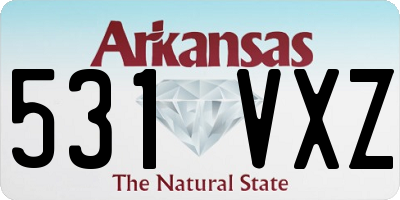 AR license plate 531VXZ