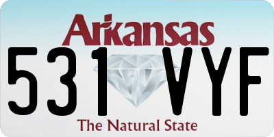 AR license plate 531VYF