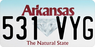 AR license plate 531VYG