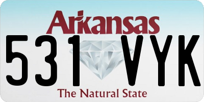 AR license plate 531VYK