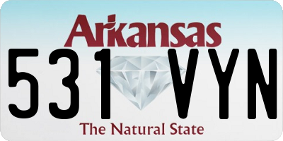 AR license plate 531VYN