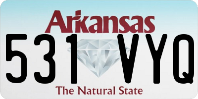 AR license plate 531VYQ