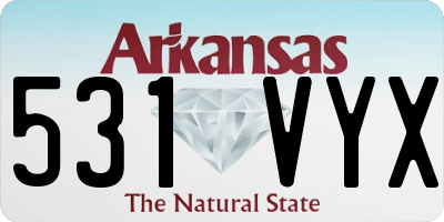AR license plate 531VYX