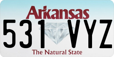 AR license plate 531VYZ