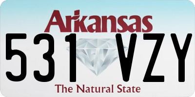 AR license plate 531VZY