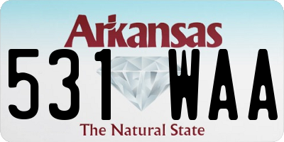 AR license plate 531WAA