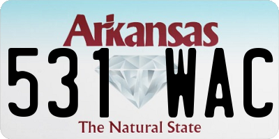 AR license plate 531WAC
