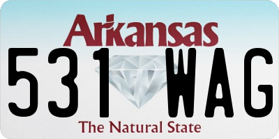 AR license plate 531WAG