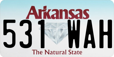 AR license plate 531WAH