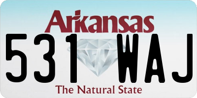 AR license plate 531WAJ