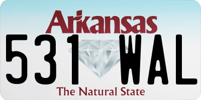 AR license plate 531WAL