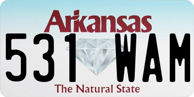 AR license plate 531WAM