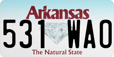 AR license plate 531WAO