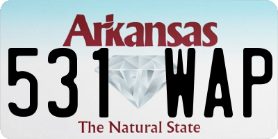 AR license plate 531WAP
