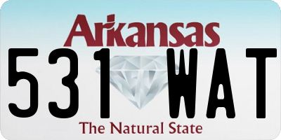 AR license plate 531WAT