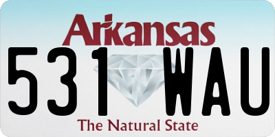 AR license plate 531WAU